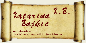Katarina Bajkić vizit kartica